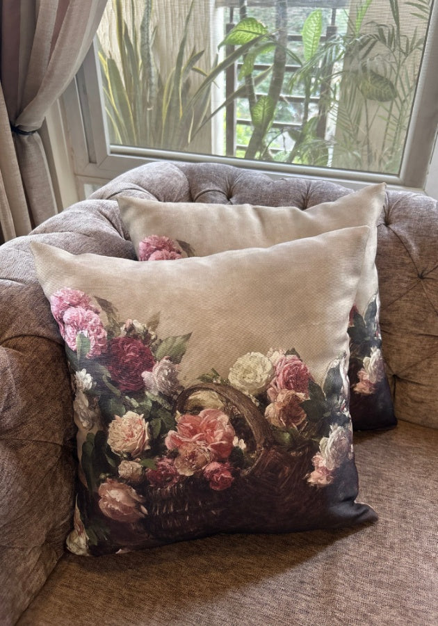 Reversible Cushion Covers - The Flower Basket