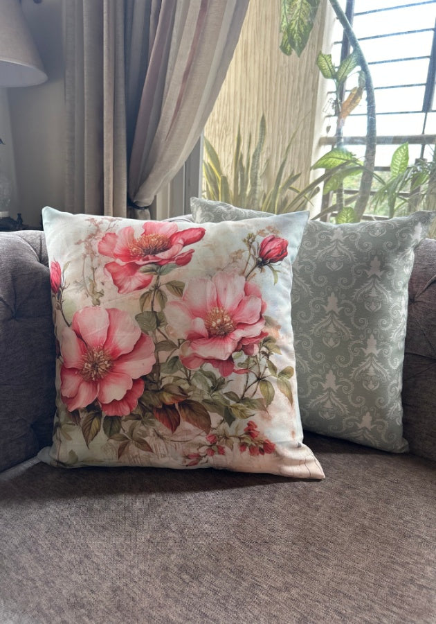 Reversible Cushion Covers - Pink Petals
