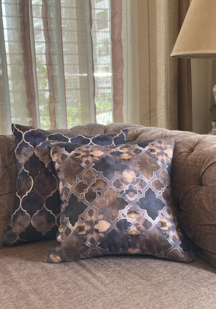 Reversible Cushion Covers - Indigo Hues