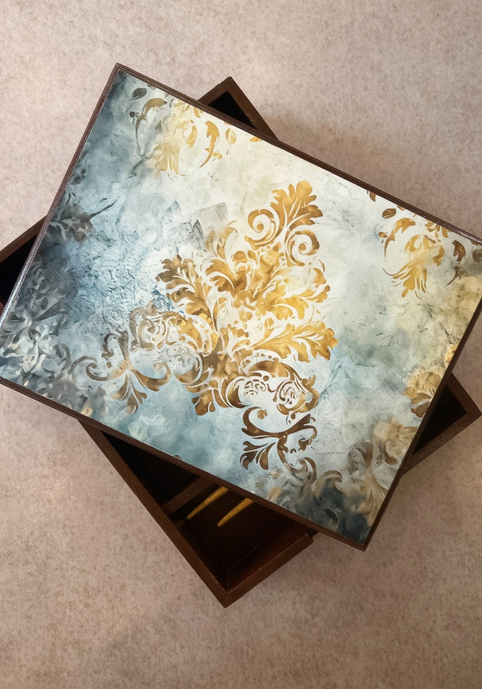 Engraved Cutlery Box - Royal Elegance