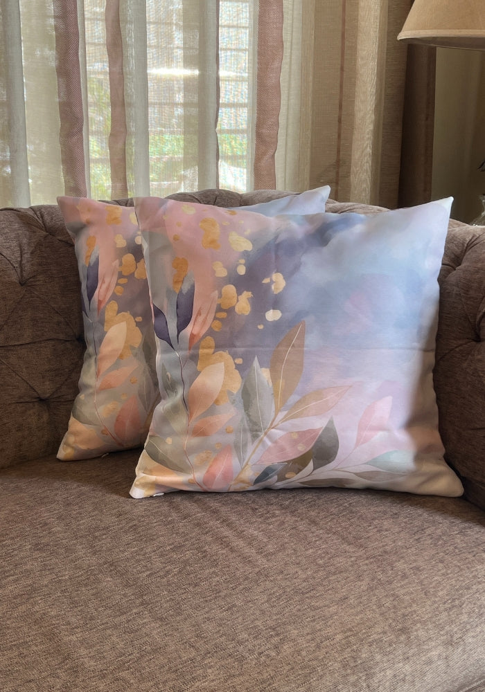 Reversible Cushion Covers - Watercolour Elegance