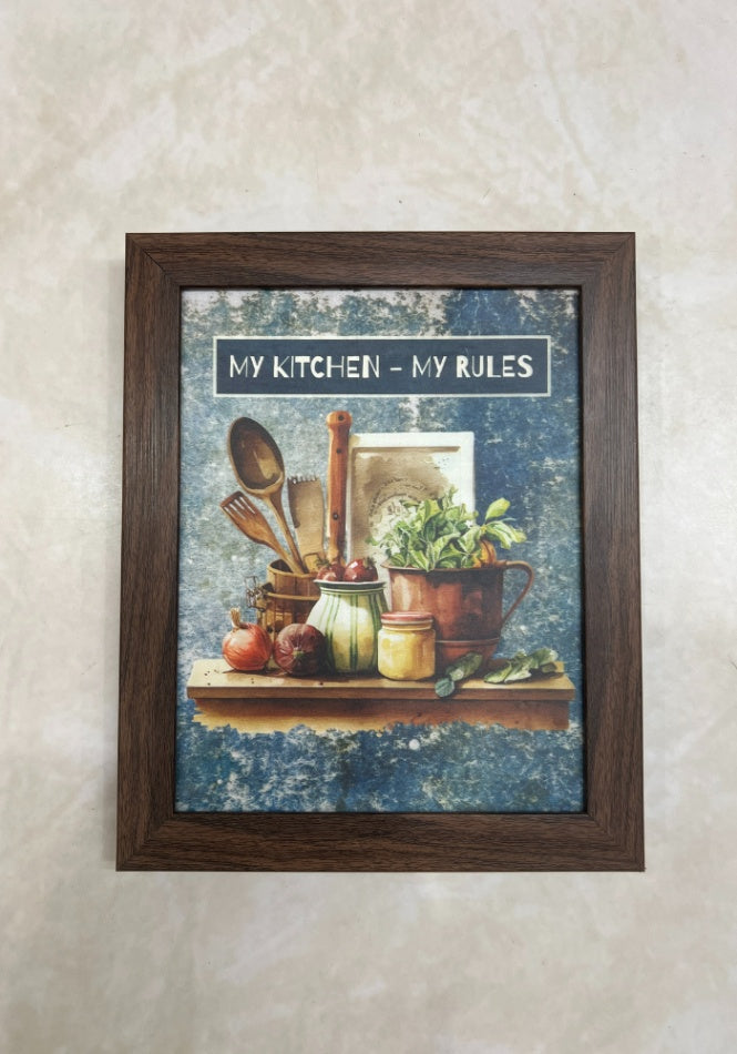 Wall Decor - My Kitchen My Rules Blue