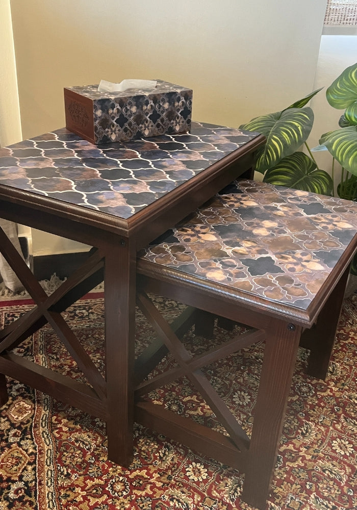 Nesting Tables : -  Indigo Hues