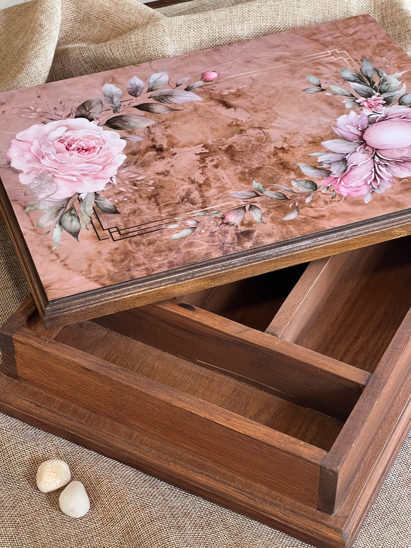 Cutlery Box - Floral Antique