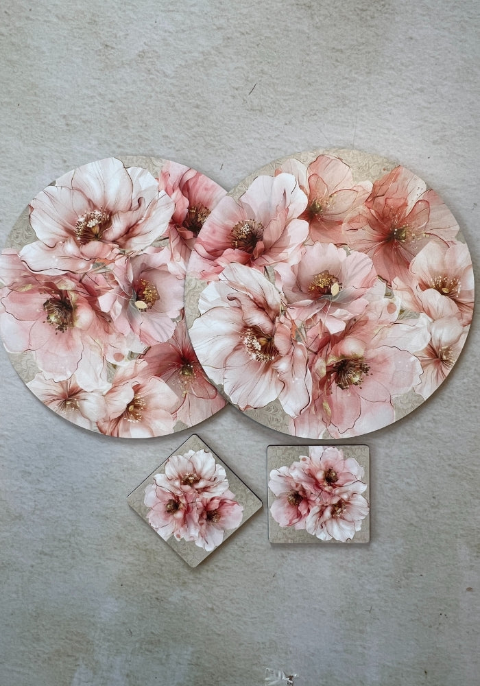 Dining Table Trivets - Floral Blush