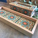 Signature Long Tray - Green Mandala