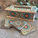 Tissue Box - The Luxury Series - Green Mandala