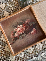 Square Tray - Luxury Series - Roses in a Basket