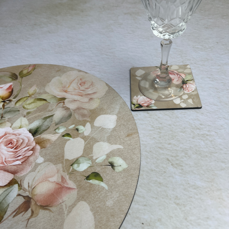 Dining Table Placemats - Pretty Roses