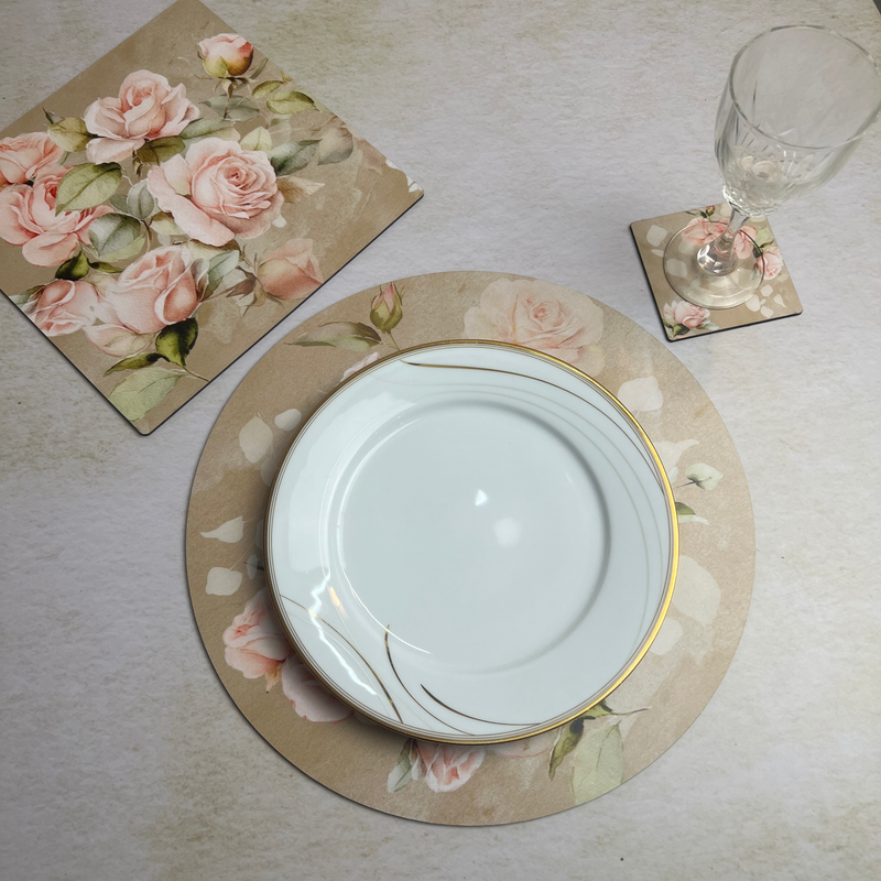 Dining Table Trivets - Pretty Roses (Square)