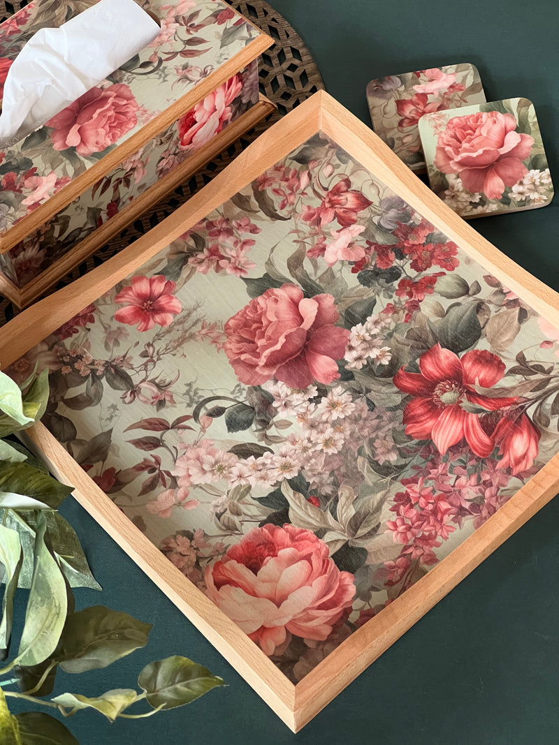 Square Tray - Luxury Series - Floral Melody