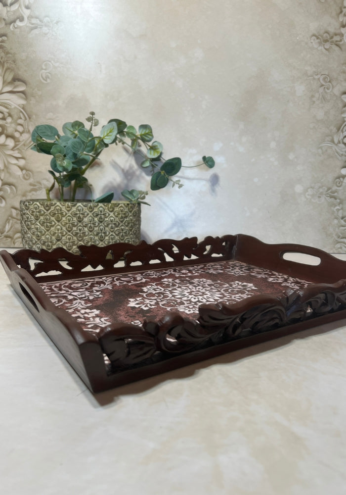 Symphony Carved Tray - Ornament