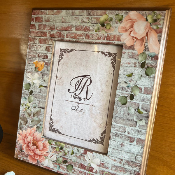 Photo Frame  - Brick Wall Florals