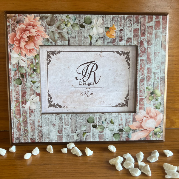 Photo Frame  - Brick Wall Florals