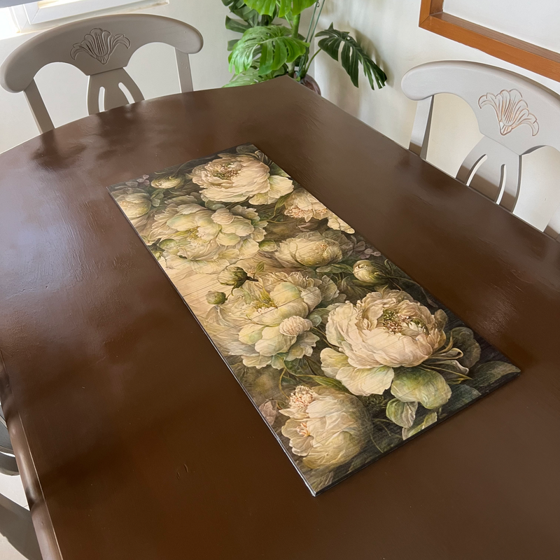 Wooden Collapsable Runner - Dancing Peonies