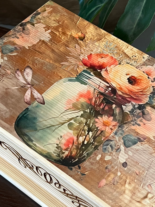 Keepsake Box - Flowers in a Jar