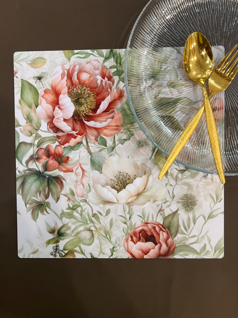 Dining Table Trivets - (Round or Square) - Floral Dance