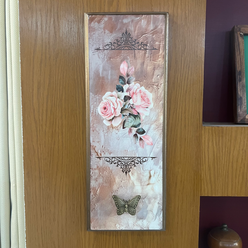 Wall Plaque - Pink Roses