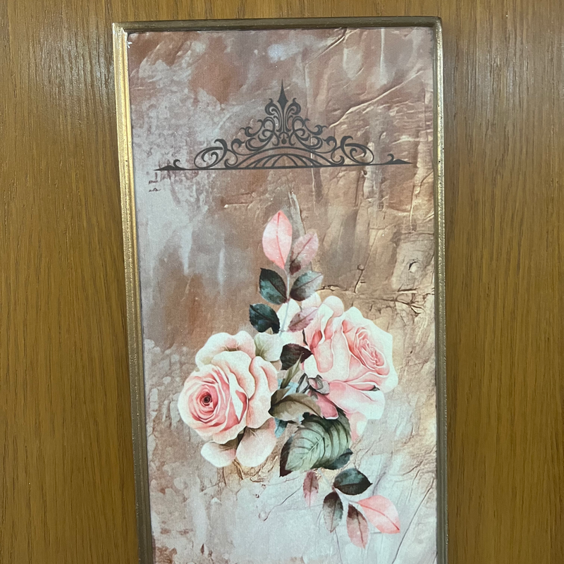 Wall Plaque - Pink Roses