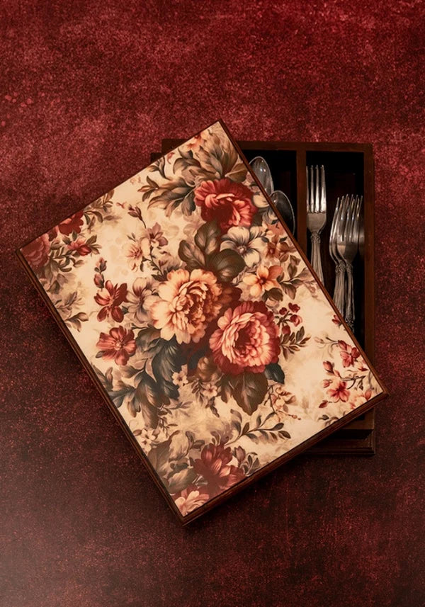 Engraved Cutlery Box - Gardenia