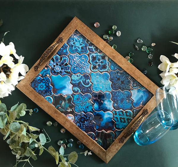 Frame Tray - Shades of Blue