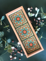 Signature Long Tray - Green Mandala