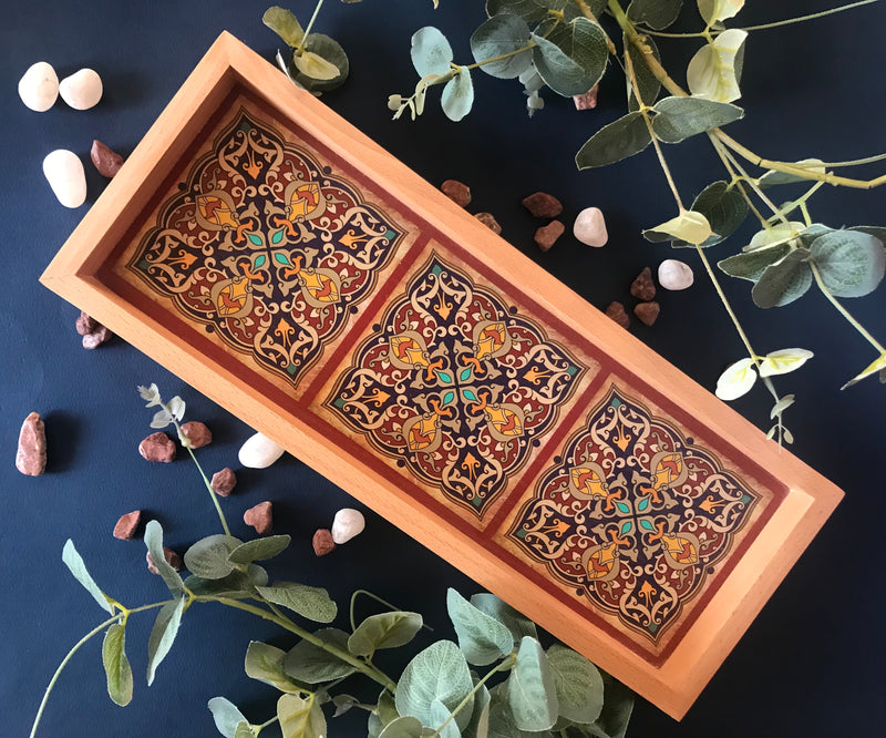 Signature Long Tray - Red Mandala