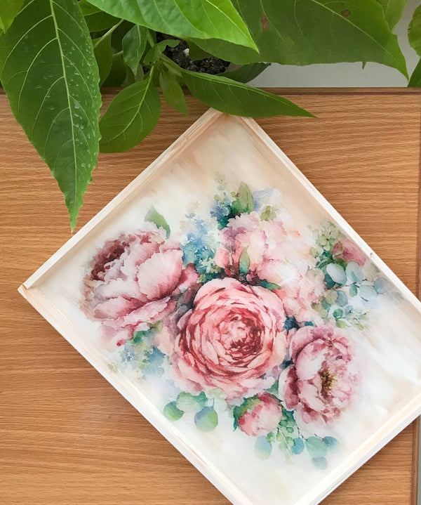 Rustic Roses Tray