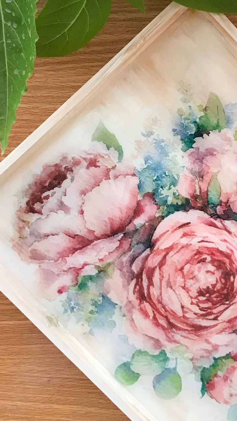 Rustic Roses Tray